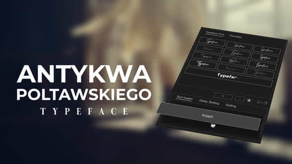 Animated Typeface Antykwa Poltawskiego - VideoHive 57539650