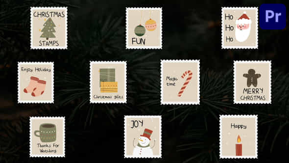 Christmas Stamps Titles - VideoHive 41918000