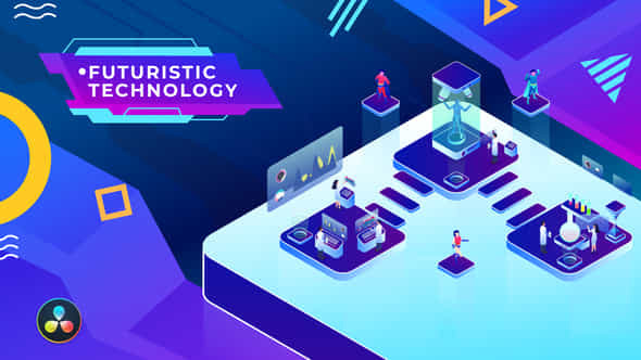 Futuristic Technology Isometric - VideoHive 34609251