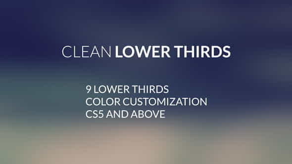 Clean LowerThirds | After Effects - VideoHive 12874111