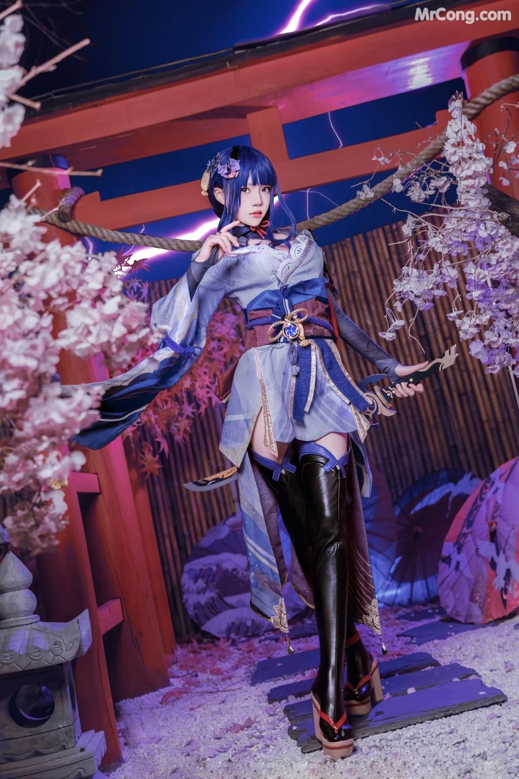 Coser@桜桃喵 Vol.139: 雷电将军+花絮 (51 photos )(29)