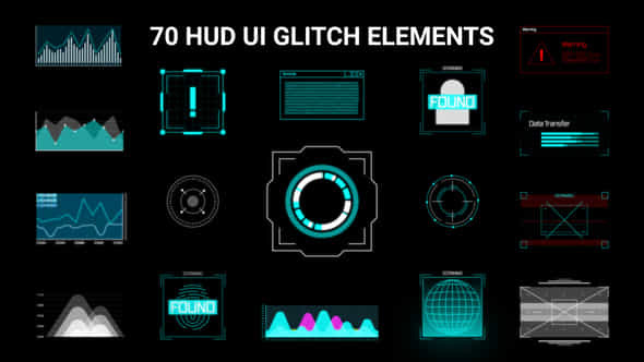 Hud Ui Glitch Elements - VideoHive 55821204