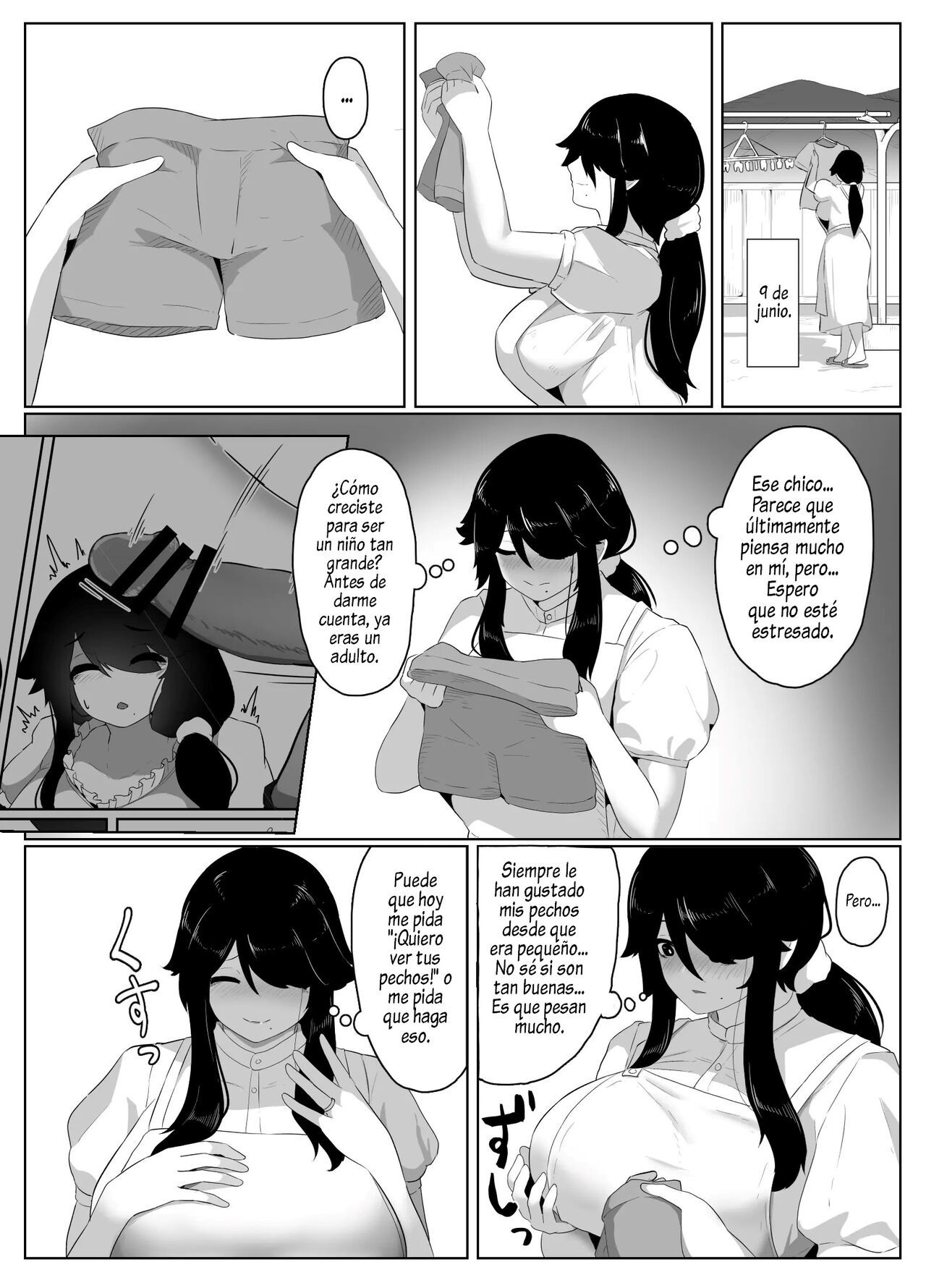 [hahayamoya (moya)] Oyasumi, Okaa-san I  Good Night, Mom I [Spanish]  [Al Chile no Sé Scan]