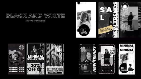 Black and White Stories Minimal - VideoHive 30427285