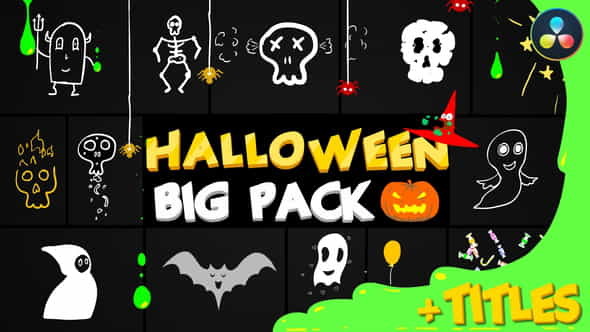 Halloween Party Elements And Titles - VideoHive 34241799