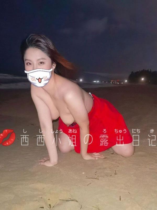 网红西西小姐的露出日记尺度人体图集3(24)