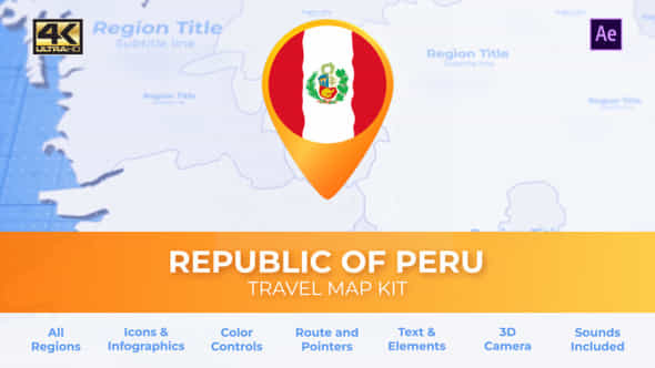 Peru Map - - VideoHive 39229838