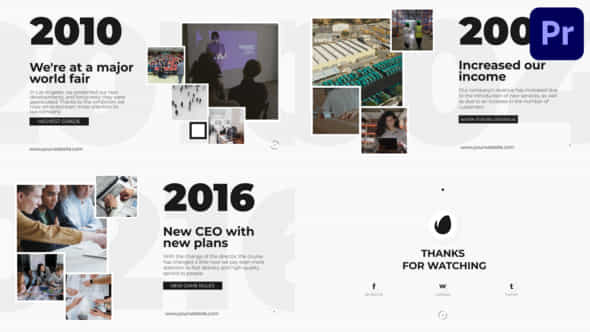 Clean Corporate Timeline Presentation For Premiere Pro - VideoHive 48697246