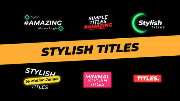 Stylish Titles - VideoHive 32507776