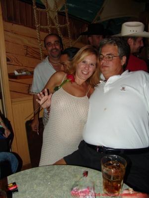 Slutty mature wives go wild and show off their big boobs at the bar