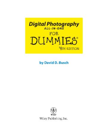 Digital Photography All in One For Dummies, 4th Edition