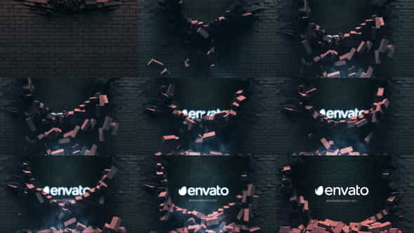 Falling Bricks Logo - VideoHive 26889732