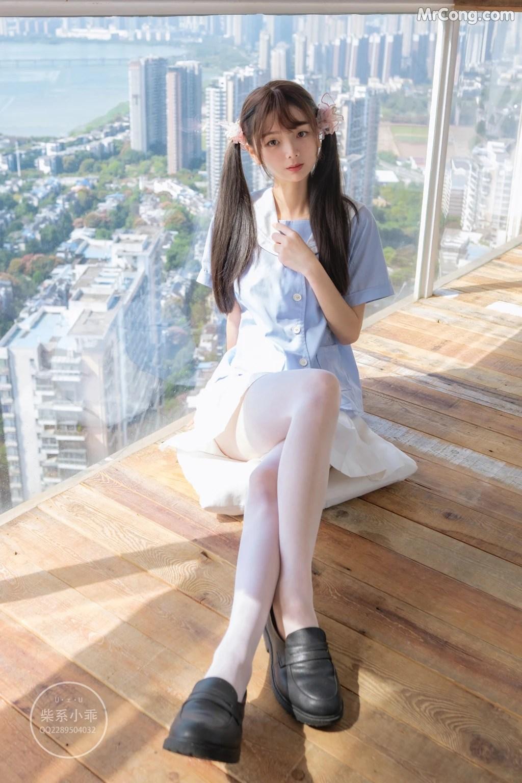 Coser@稚乖画册 Vol.001: 晴空01 白丝双马尾JK (79 photos)(12)