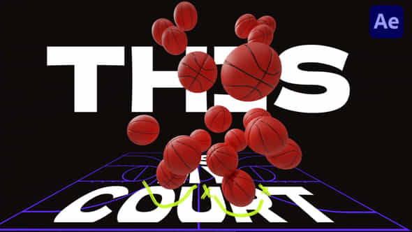 Fastbreak Basketball 3D Scribble Intro - VideoHive 58829286