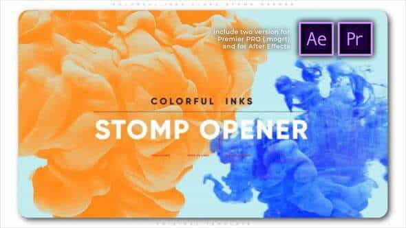 Colorful Inks Claps Stomp Opener - VideoHive 27803998