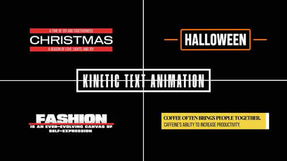 Kinetic Text Animation - VideoHive 48650780
