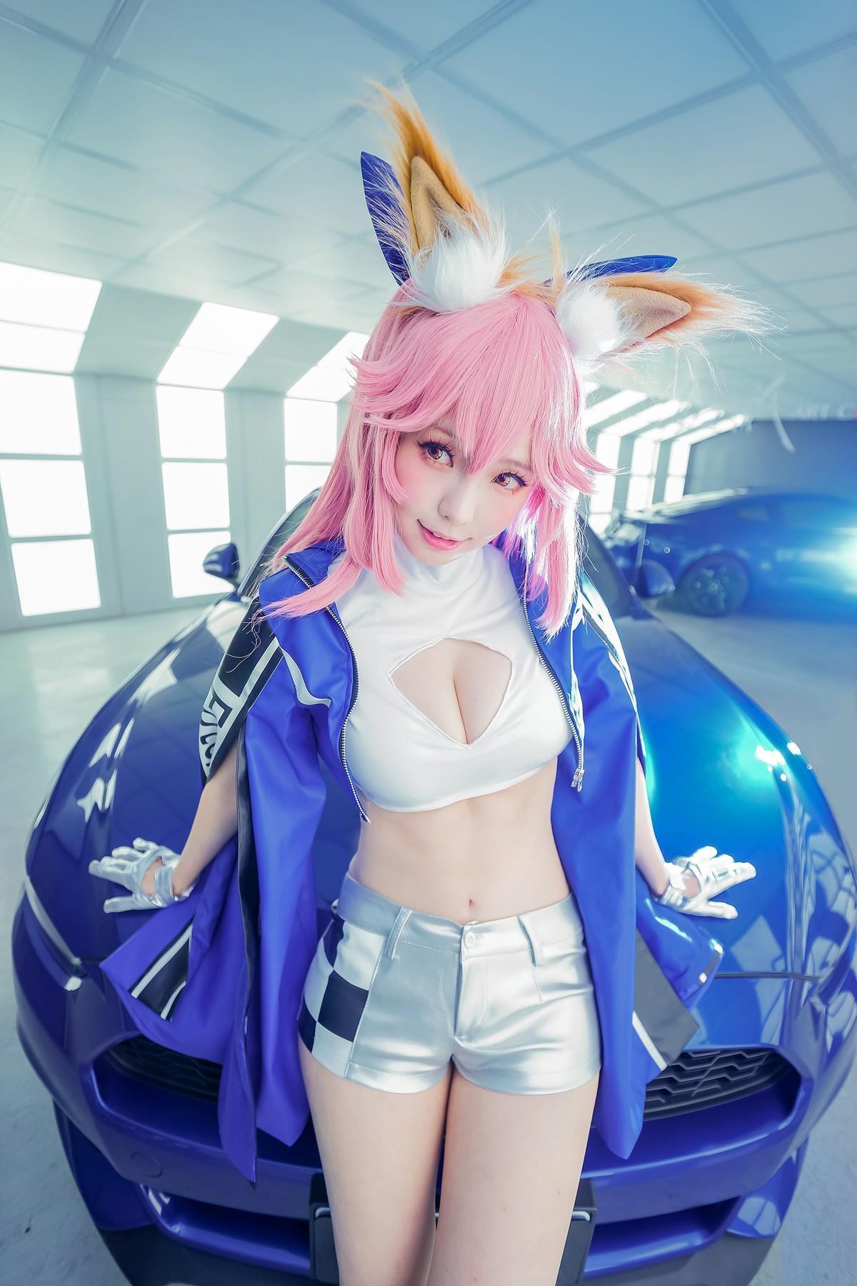 Cosplay ElyEE子 玉藻前赛车(29)