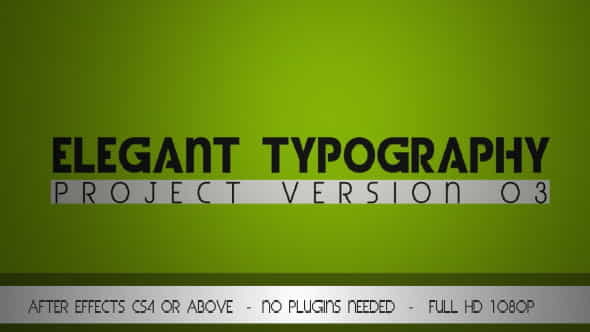 Elegant Typography V3 - VideoHive 3068048