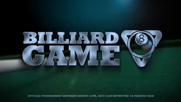 Billiard Opener - VideoHive 24488904