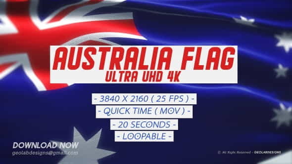 Australia Flag - Ultra UHD - VideoHive 27461324