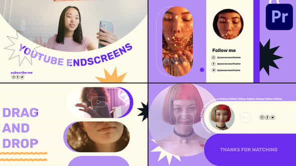 Modern Youtube Endscreens For Premiere Pro - VideoHive 49523353