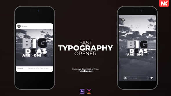 Fast Typography Stories - VideoHive 46402508