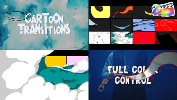 Abstract Cartoon Transitions - VideoHive 43806044