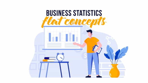 Business statistics - Flat concept - VideoHive 29800492