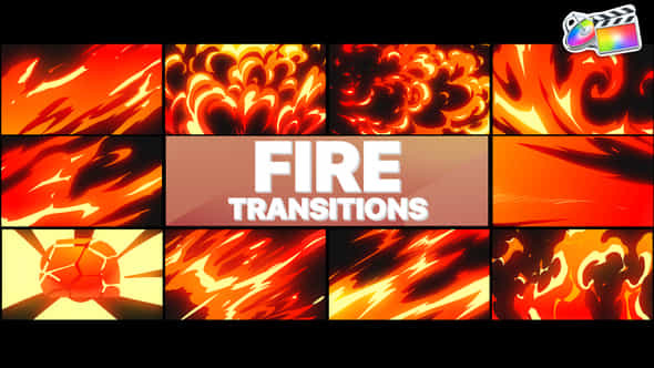 Cartoon Fire Transitions - VideoHive 45269690