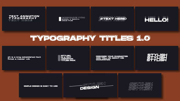 Typography Titles 1 - VideoHive 46314859