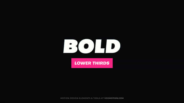 Bold Lower Thirds - VideoHive 44173182