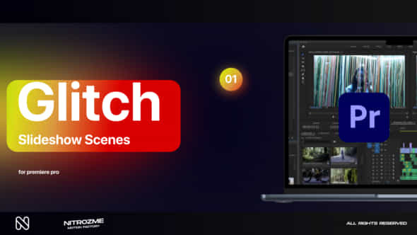Glitch Slideshow Scenes Vol 01 For Premiere Pro - VideoHive 49742275