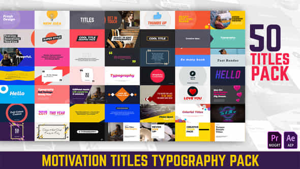 Motivation Titles Typography - VideoHive 23868747