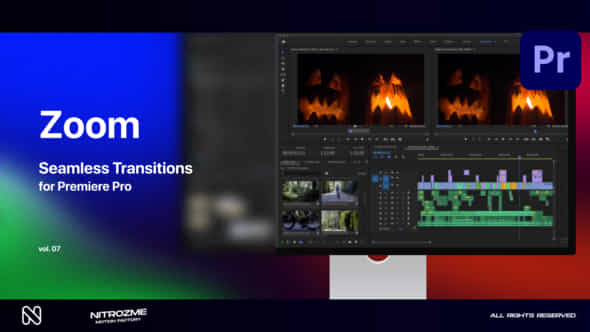 Zoom Seamless Transitions Vol 07 For Premiere Pro - VideoHive 48688817