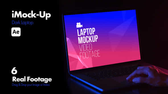 Imockup Dark Laptop - VideoHive 51066139