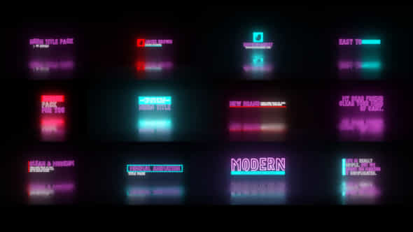 Neon Title Pack - VideoHive 43005744