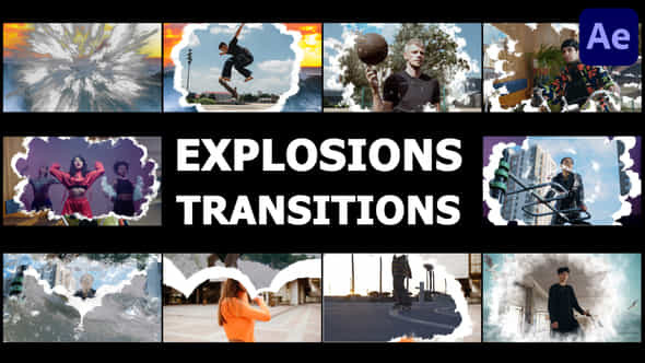 Realistic Explosions Transitions - VideoHive 47190965