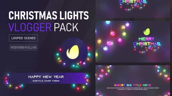 Christmas Lights Vlogger Pack - VideoHive 35134224