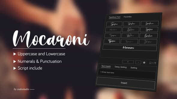 Animated Typeface Mocaroni - VideoHive 58903227