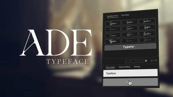 Animated Typeface Ade - VideoHive 57239761