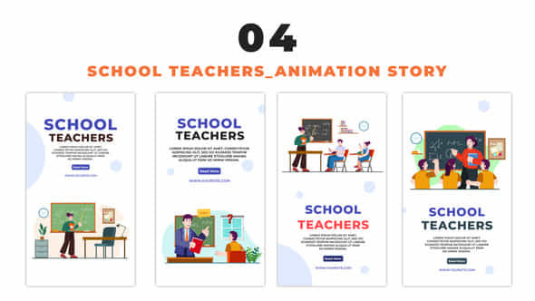 Vector School Teacher - VideoHive 48655576