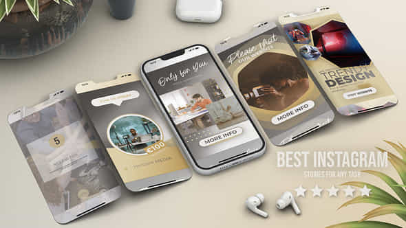 Instagram Stories Vertical Event Golden Silver Education Promo - VideoHive 57247868