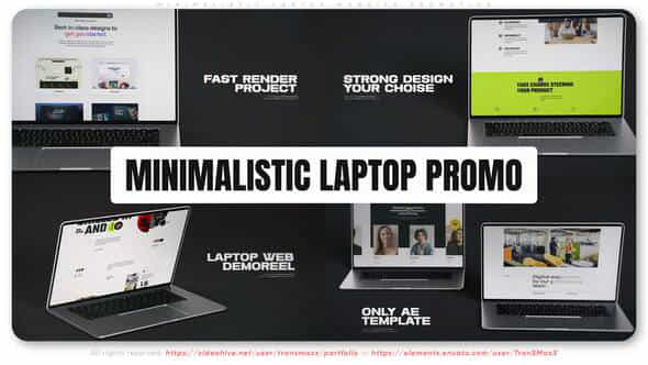 Minimalistic Laptop Website Promotion - VideoHive 56923509