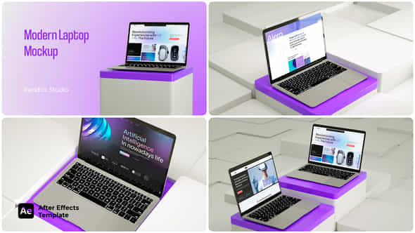 Modern Laptop Website Mockup - VideoHive 57861683