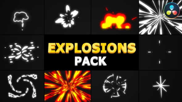 Cartoon Explosions Pack | DaVinci - VideoHive 36110037