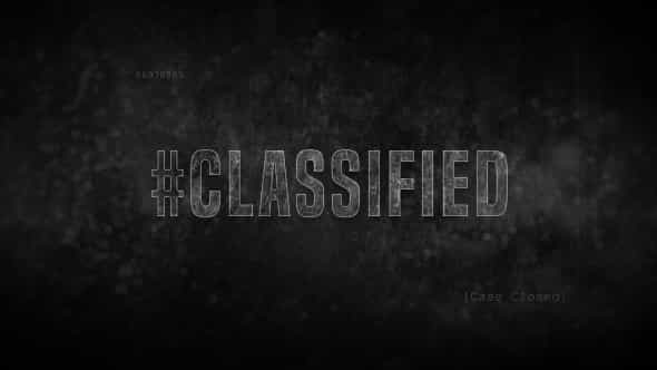 Crime Title SequenceCredits - Classified - VideoHive 20803530