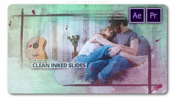Clean Inked Slides - VideoHive 32298525