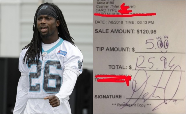 NFL rookie Donte Jackson of LSU called out on Twitter for tipping $5 on a  $120 restaurant bill: report, Archive