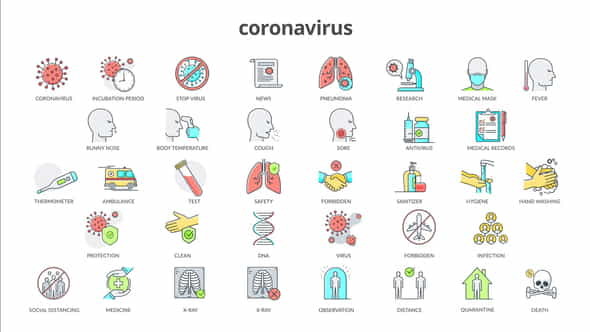 Coronavirus - 36 Flat Animation - VideoHive 26375823