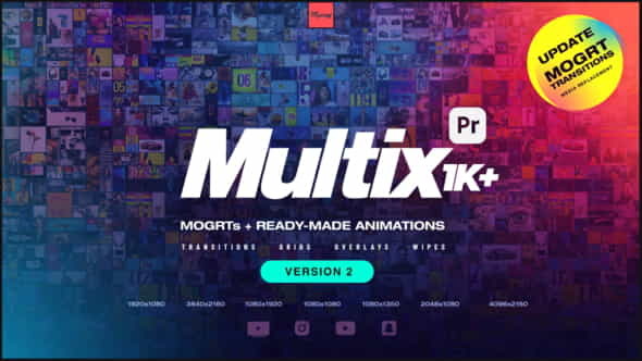 MultixTransitionsGridsOverlaysWipes - VideoHive 30670228